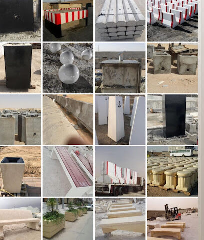 مصنع حواجز GRC و GRG والخرسانة جيرسي ، غرف التفتيش ومنتجات الخرسانة سابقة الصب. كما نقدم خدمات التجهيز ، PMC -  - +966 58 258 6261